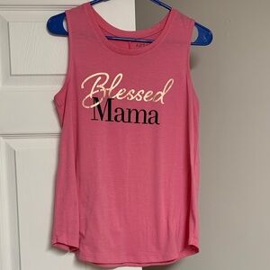 Apt. 9 Pink Tee with Blessed Mama Logo